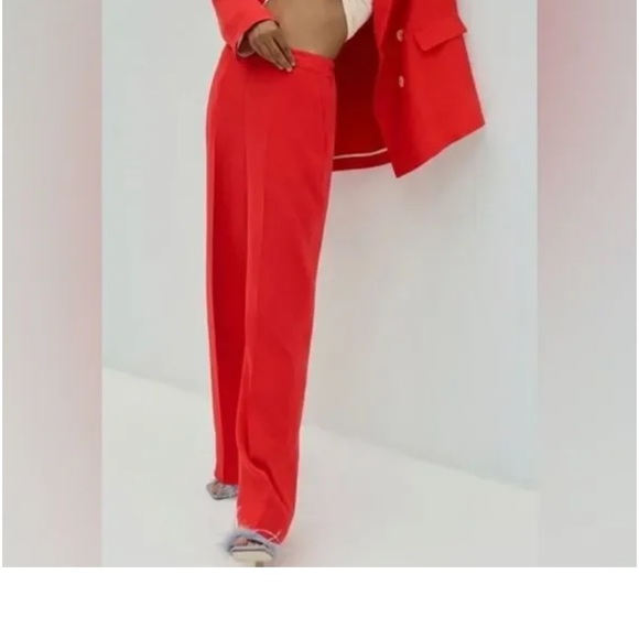 Zara medium linen pant red - Picture 2 of 7